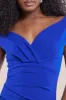 Bardot Pleated Maxi Dress - Royal Blue by Goddiva sold by Goddiva