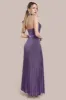 Lurex Halterneck Pleated Maxi Dress - Purple by Goddiva sold by Goddiva