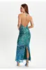 Liquorish Halter Neck Maxi Sequin Dress sold by Goddiva