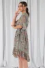 Double Second Floral Print Ruffle Midi Wrap Dress sold by Goddiva