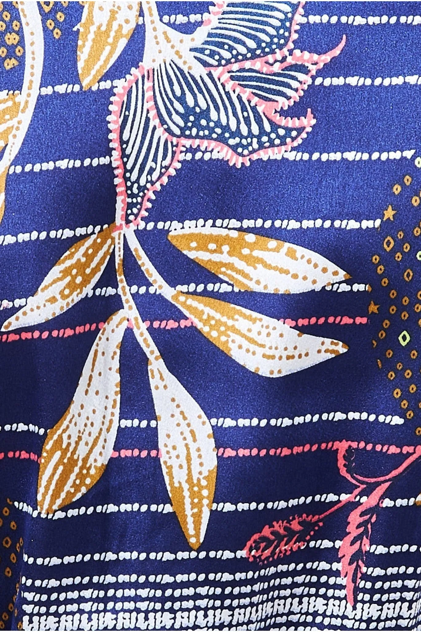 Printed Satin Kimono - Navy by Goddiva sold by Goddiva product image thumbnail 5