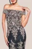 Bardot Sequin Embroidered Maxi Dress - Champagne by Goddiva sold by Goddiva