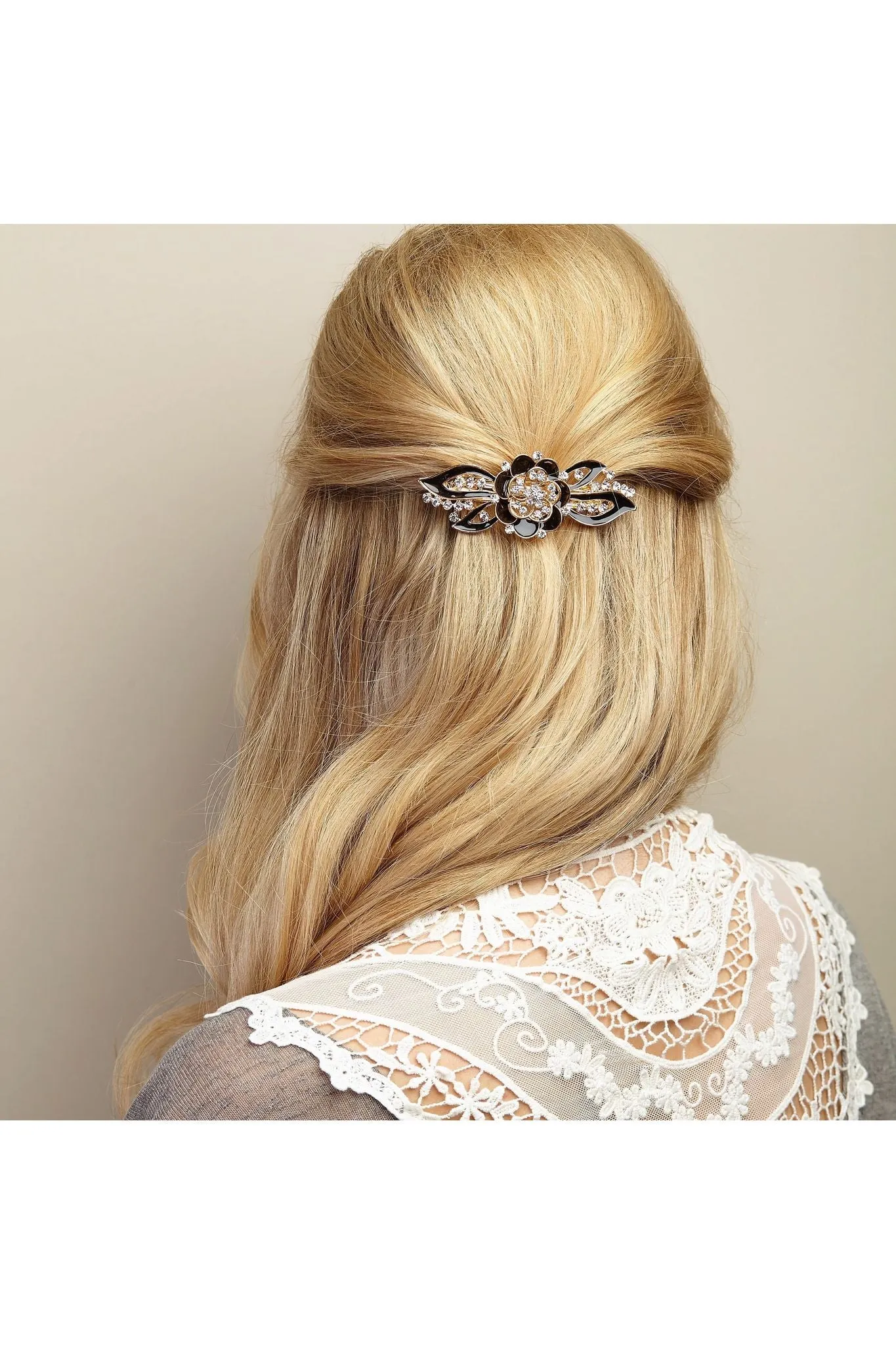 Flower Hair Clip In Enamel by QueenMee Accessories sold by Goddiva product image thumbnail 3