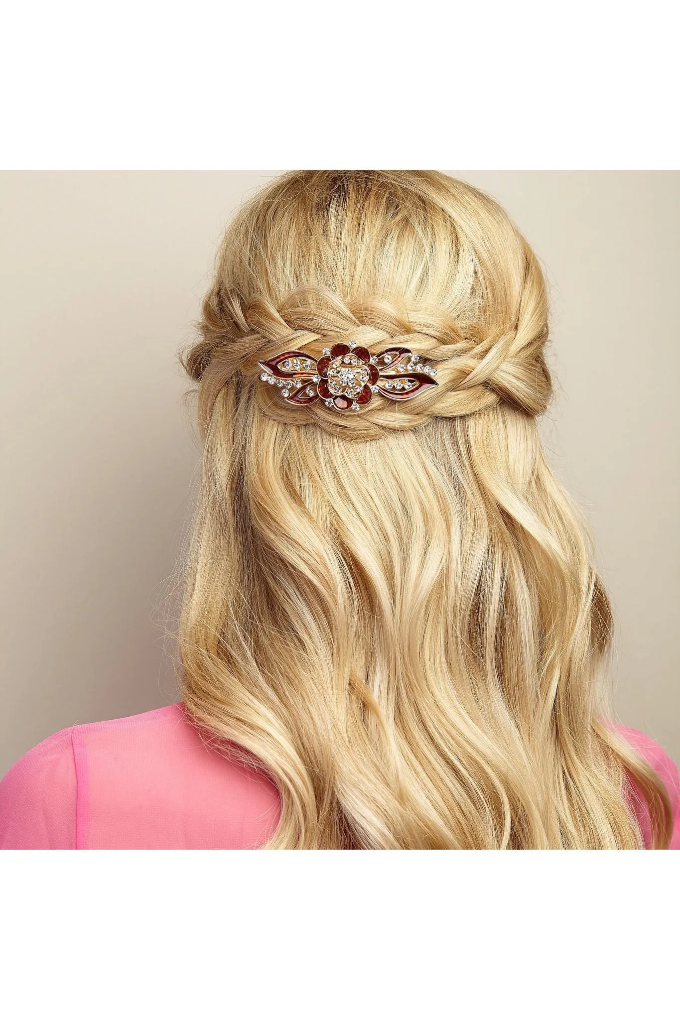 Flower Hair Clip In Enamel by QueenMee Accessories sold by Goddiva product image thumbnail 4