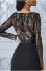 Sequin Bodice With Front Frill Maxi - Black by Goddiva sold by Goddiva