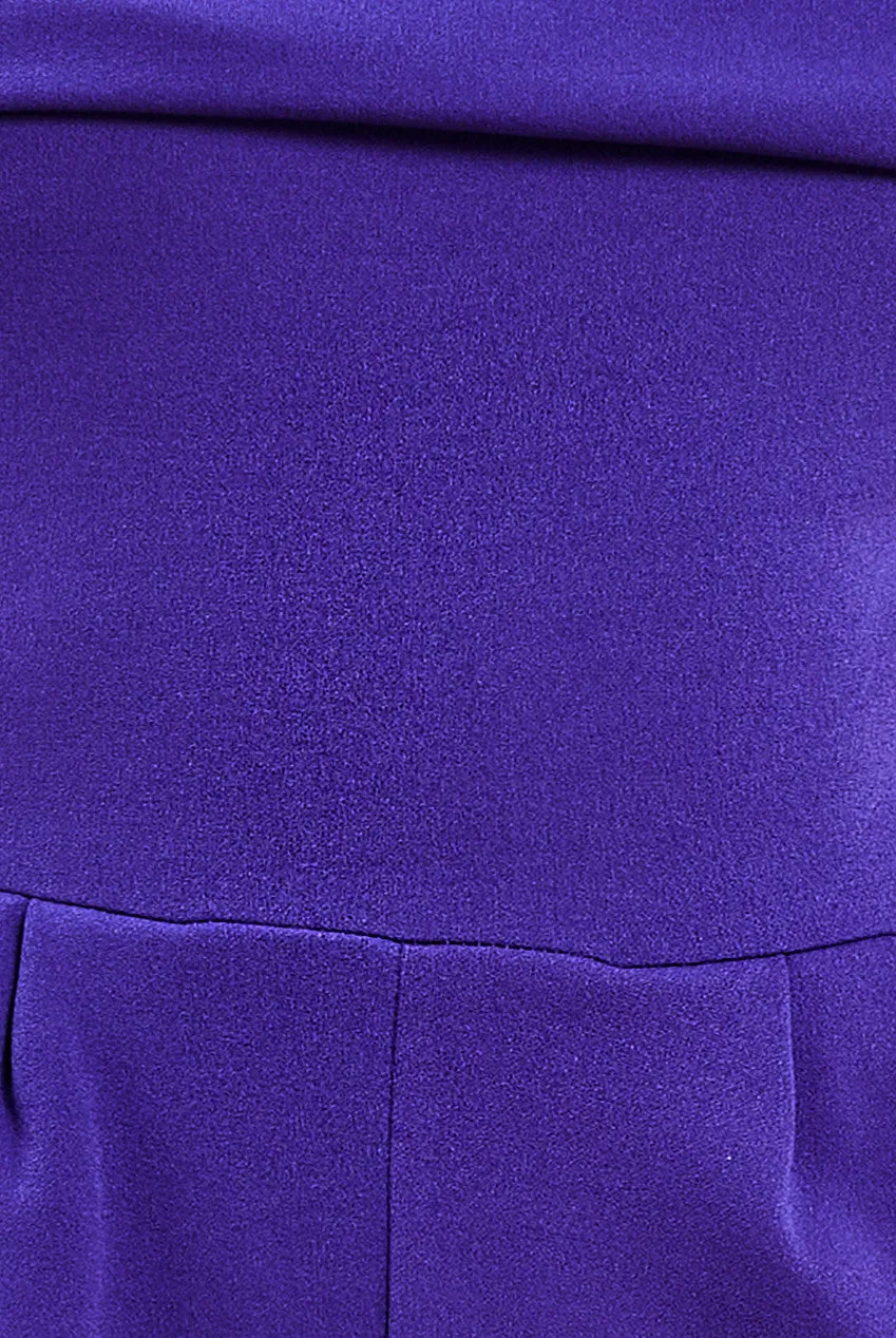 One Shoulder Scuba Jumpsuit - Purple by Goddiva sold by Goddiva product image thumbnail 4