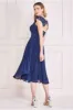 Crochet & Pleated Top Midi - Navy by Goddiva sold by Goddiva