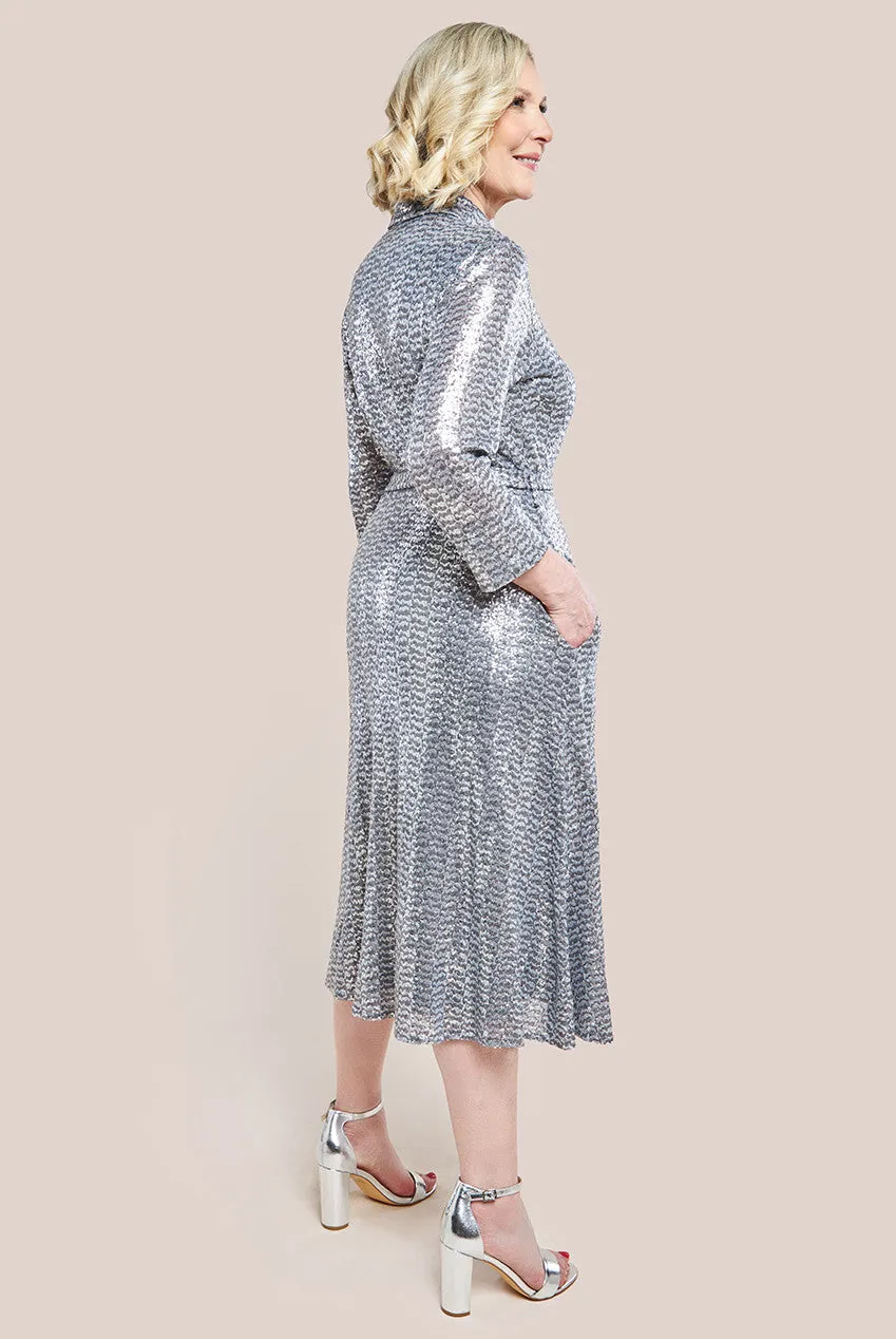 Sequin Skater Shirt - Silver by Goddiva sold by Goddiva product image thumbnail 2