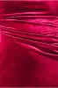 Square Neck Gathered Waist Velvet Maxi - Burgundy by Goddiva sold by Goddiva