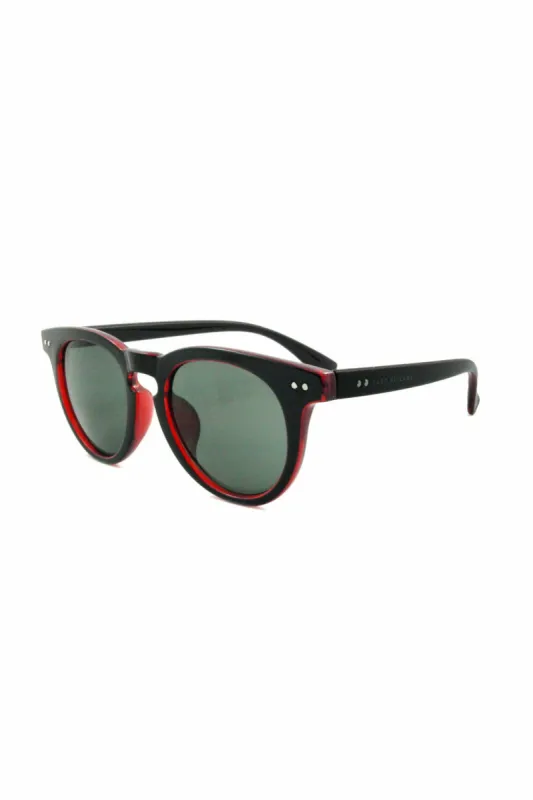 East Village 'moon' Preppy Two-tone Sunglasses In Black/red sold by Goddiva