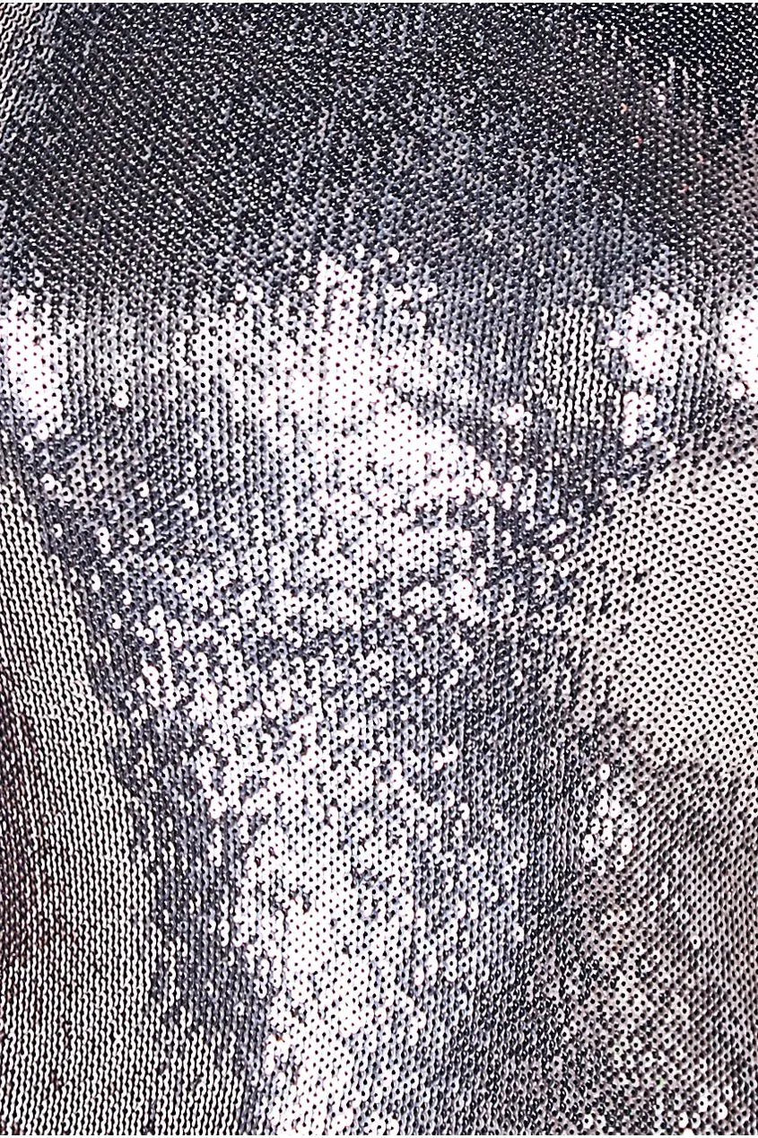 Liquid Sequin Halterneck Mini With Corsage - Silver by Goddiva sold by Goddiva product image thumbnail 4