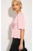 Pink Short Sleeve Knotted Crepe Satin Top by LOVE SUNSHINE sold by Goddiva