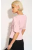 Pink Short Sleeve Knotted Crepe Satin Top by LOVE SUNSHINE sold by Goddiva