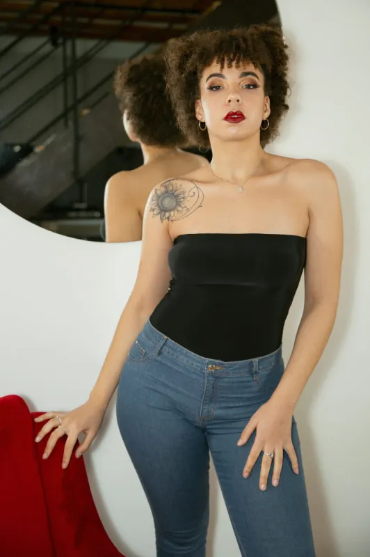 Avinci Bandeau Corset Bodysuit sold by Goddiva