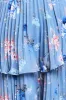 Goddiva Pleated Bodice Chiffon Tiered Midi Dress - Blue sold by Goddiva