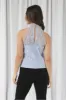 Double Second Blue Halter Neck Lace Top sold by Goddiva