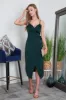 Strappy Tie Side Satin Wrap Dress by Double Second sold by Goddiva