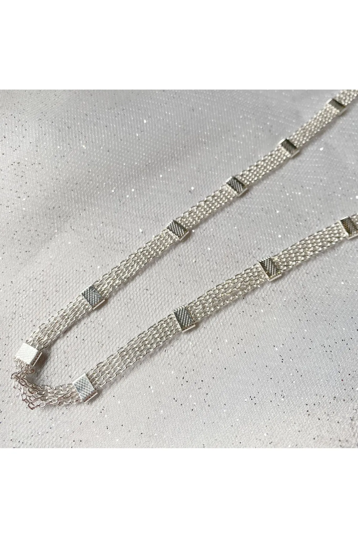Silver Chain Headband by QueenMee Accessories sold by Goddiva product image thumbnail 3