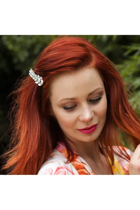 Vintage Hair Clip Small Leaf by QueenMee Accessories sold by Goddiva