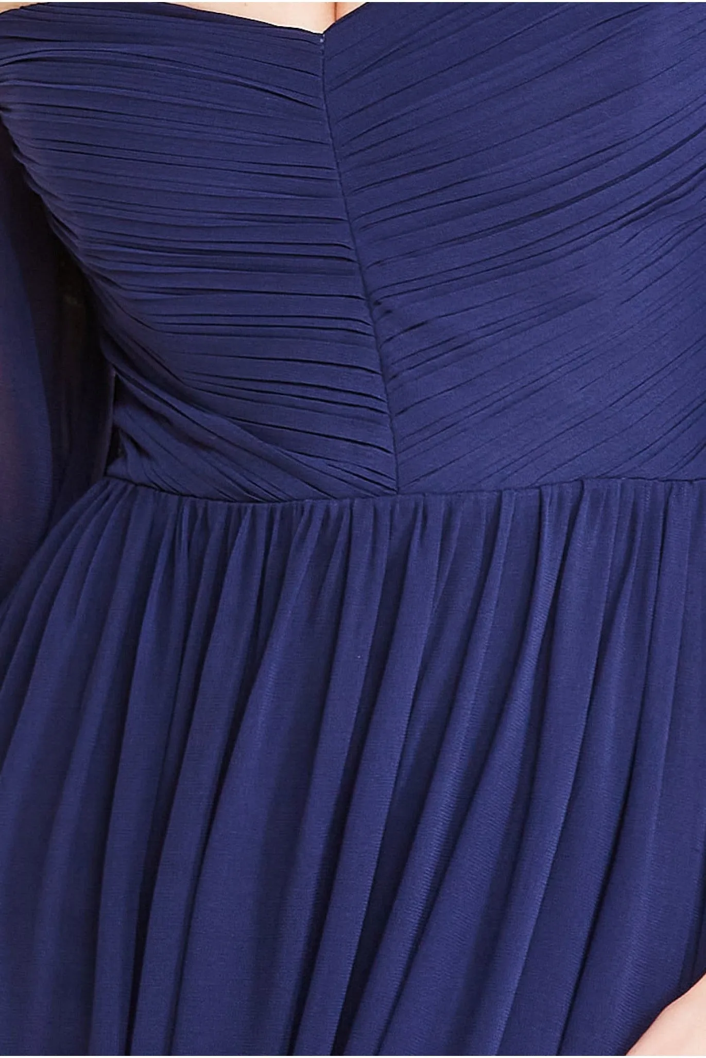 Chiffon Off The Shoulder Maxi With Cape Sleeves - Navy by Goddiva sold by Goddiva product image thumbnail 3