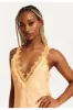 Liquorish Lace Detailed V Neck Maxi Dress In Orange sold by Goddiva