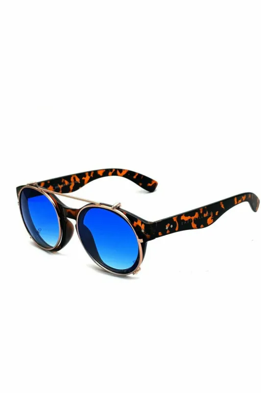 East Village 'brawler' Tortoiseshell With Blue Lens sold by Goddiva