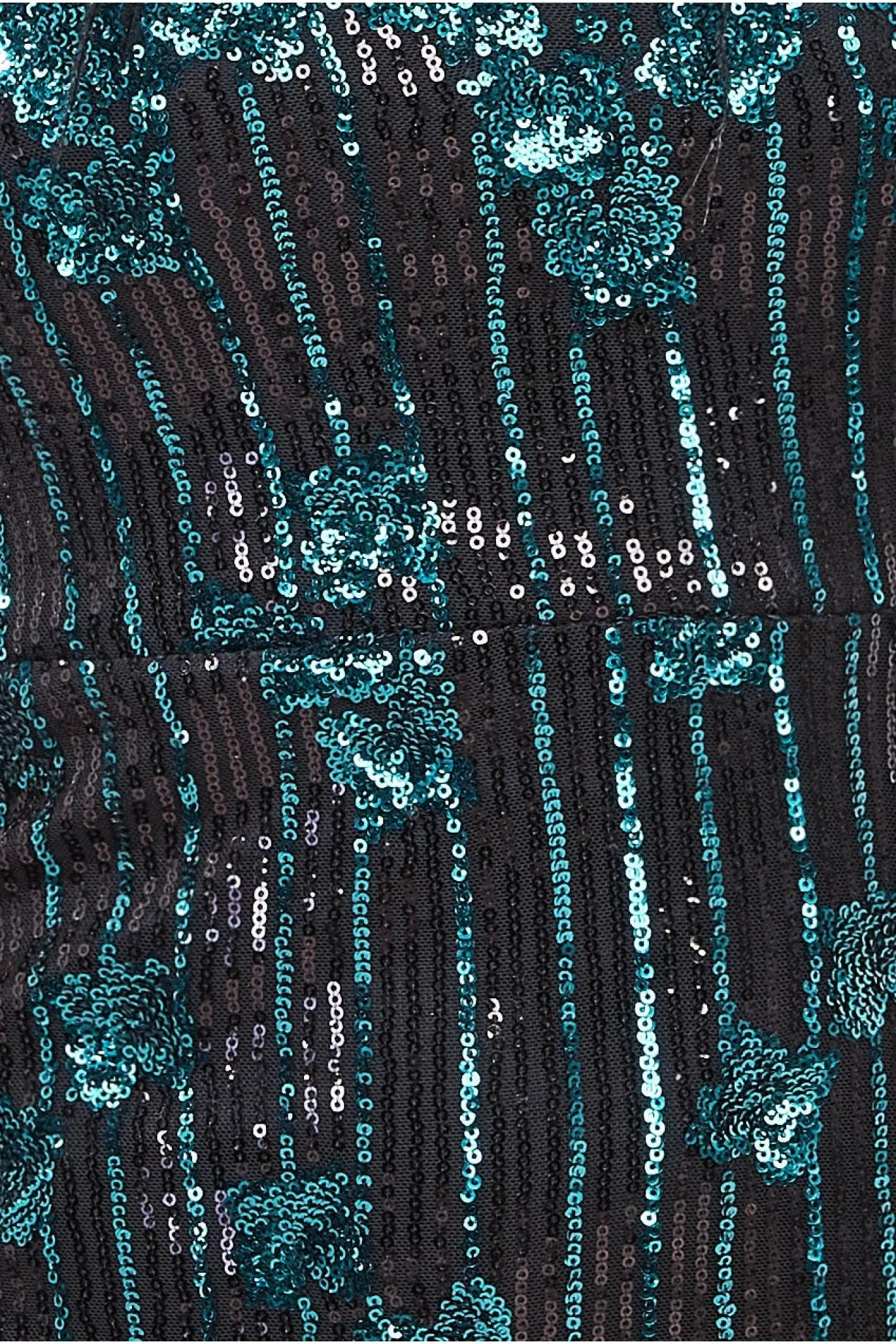 Sequin And Feather Boobtube Maxi - Emerald by Goddiva sold by Goddiva product image thumbnail 4