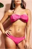 Bow Detail Bikini - Cerise by Goddiva sold by Goddiva