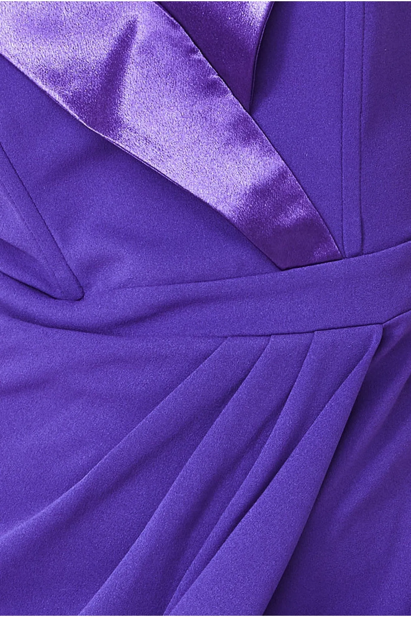 Satin & Scuba Maxi With Thigh Split - Purple by Goddiva sold by Goddiva product image thumbnail 4