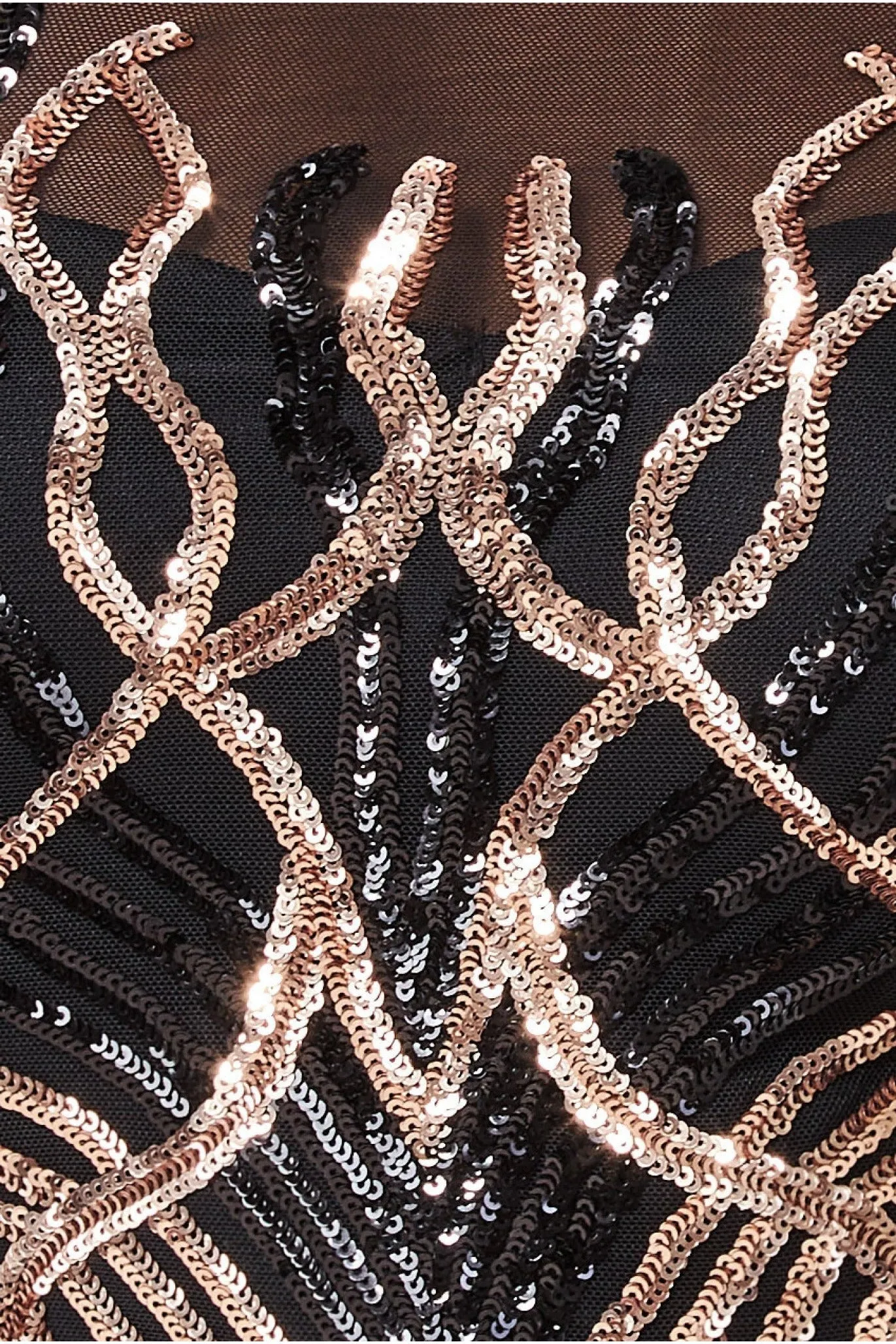 Long Sleeve Sequin Flame Midi Dress - Black by Goddiva sold by Goddiva product image thumbnail 5