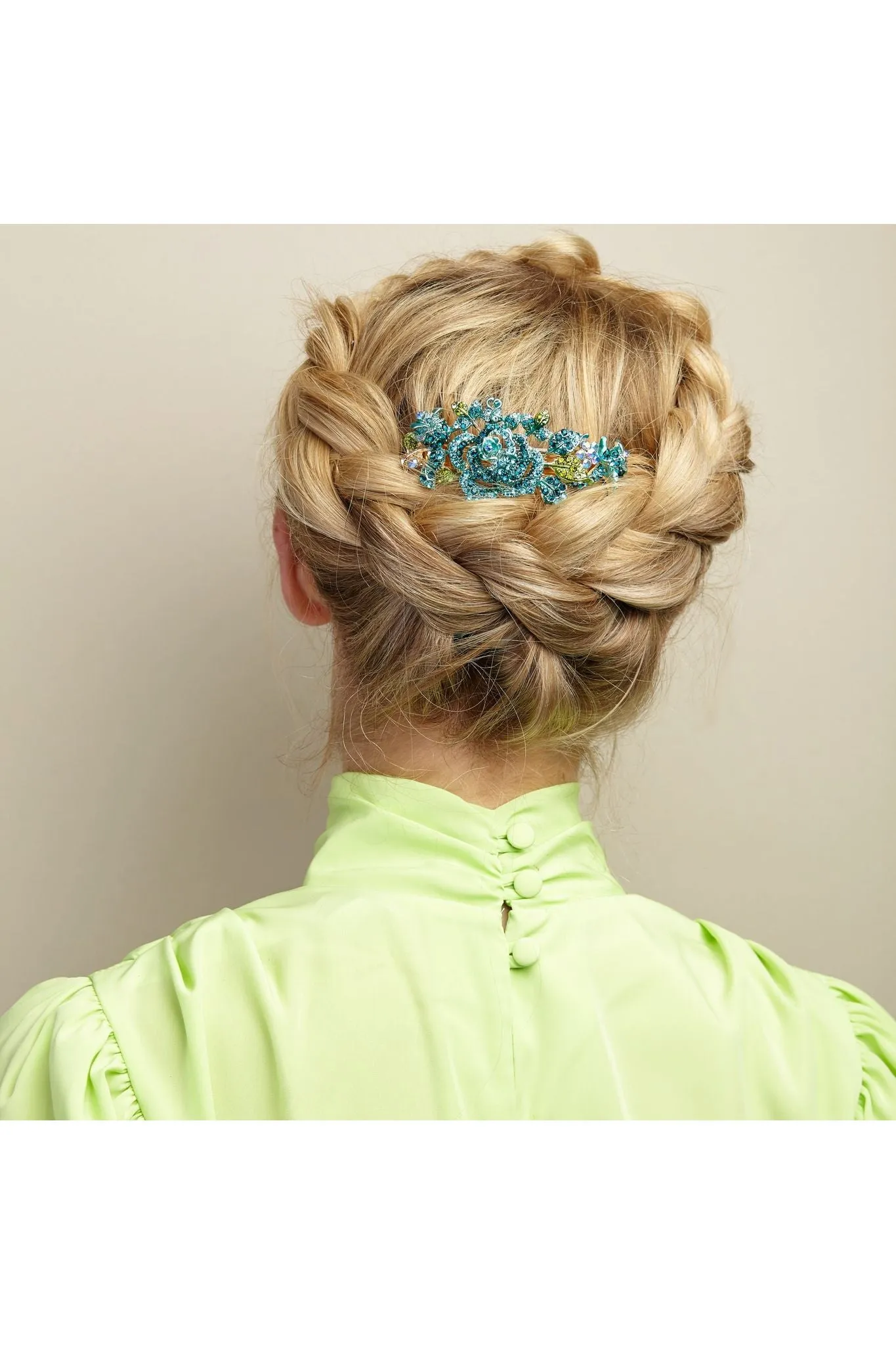 Flower Hair Clip With Diamante by QueenMee Accessories sold by Goddiva product image thumbnail 2