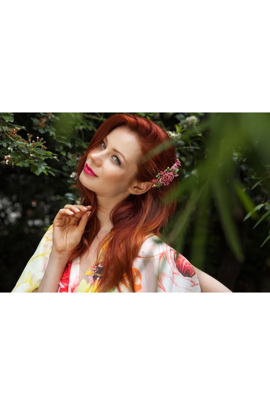 Flower Hair Clip With Diamante by QueenMee Accessories sold by Goddiva product image thumbnail 3