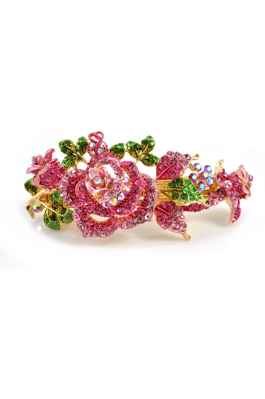 Flower Hair Clip With Diamante by QueenMee Accessories sold by Goddiva product image thumbnail 4