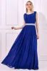 Chiffon Maxi With Embellished Belt - Royal Blue by Goddiva sold by Goddiva