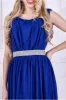 Chiffon Maxi With Embellished Belt - Royal Blue by Goddiva sold by Goddiva