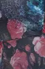 Printed Soft Mesh A-Line Maxi Dress - Black by Goddiva sold by Goddiva
