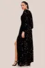 Burnout Velvet Maxi Dress - Black by Goddiva sold by Goddiva
