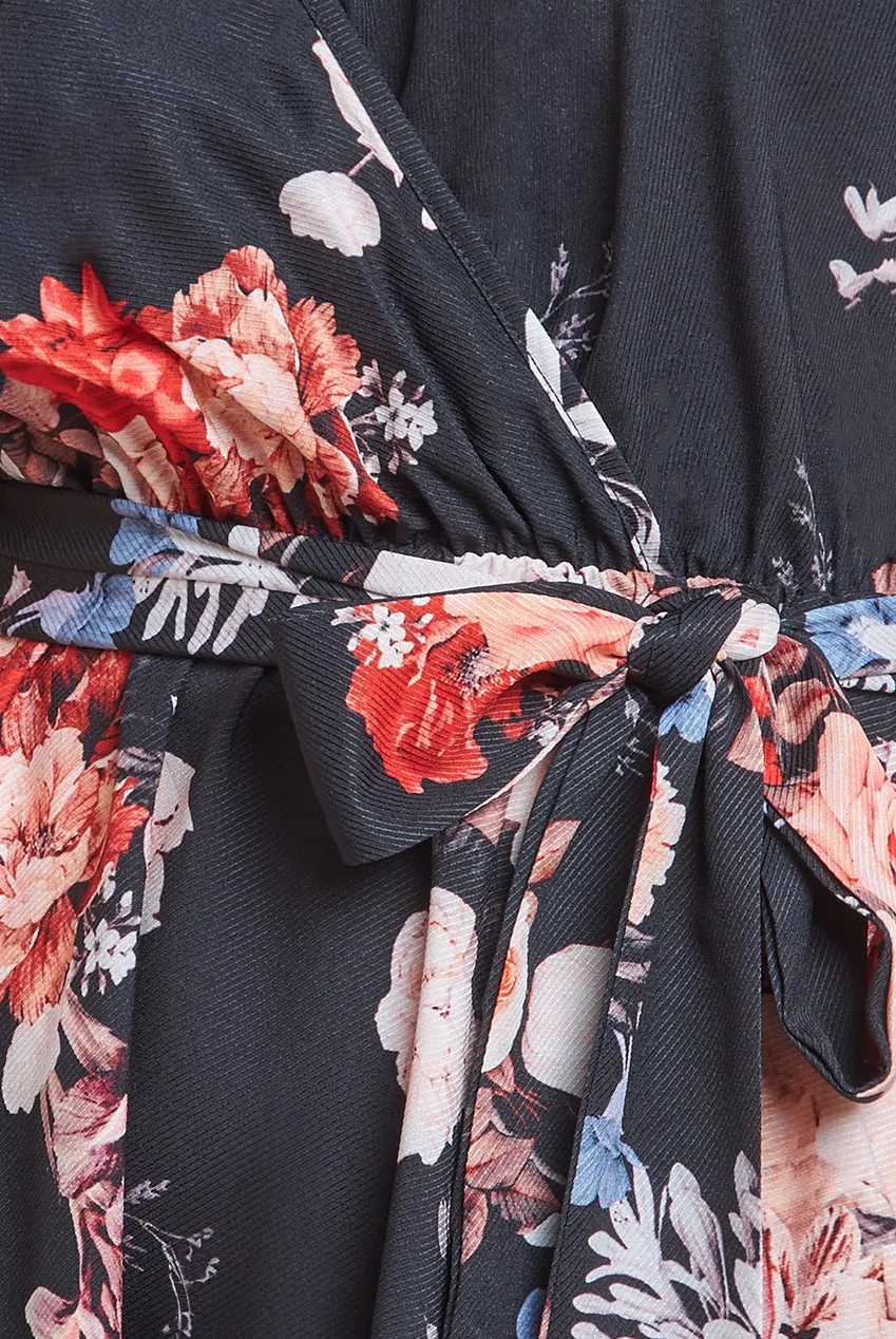 Flutter Sleeve Printed Midi Dress - Leopard Print by Goddiva sold by Goddiva product image thumbnail 4