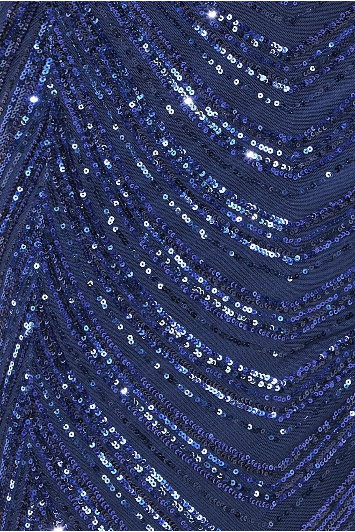 One Shoulder Sequin Maxi Dress - Navy by Goddiva sold by Goddiva product image thumbnail 4