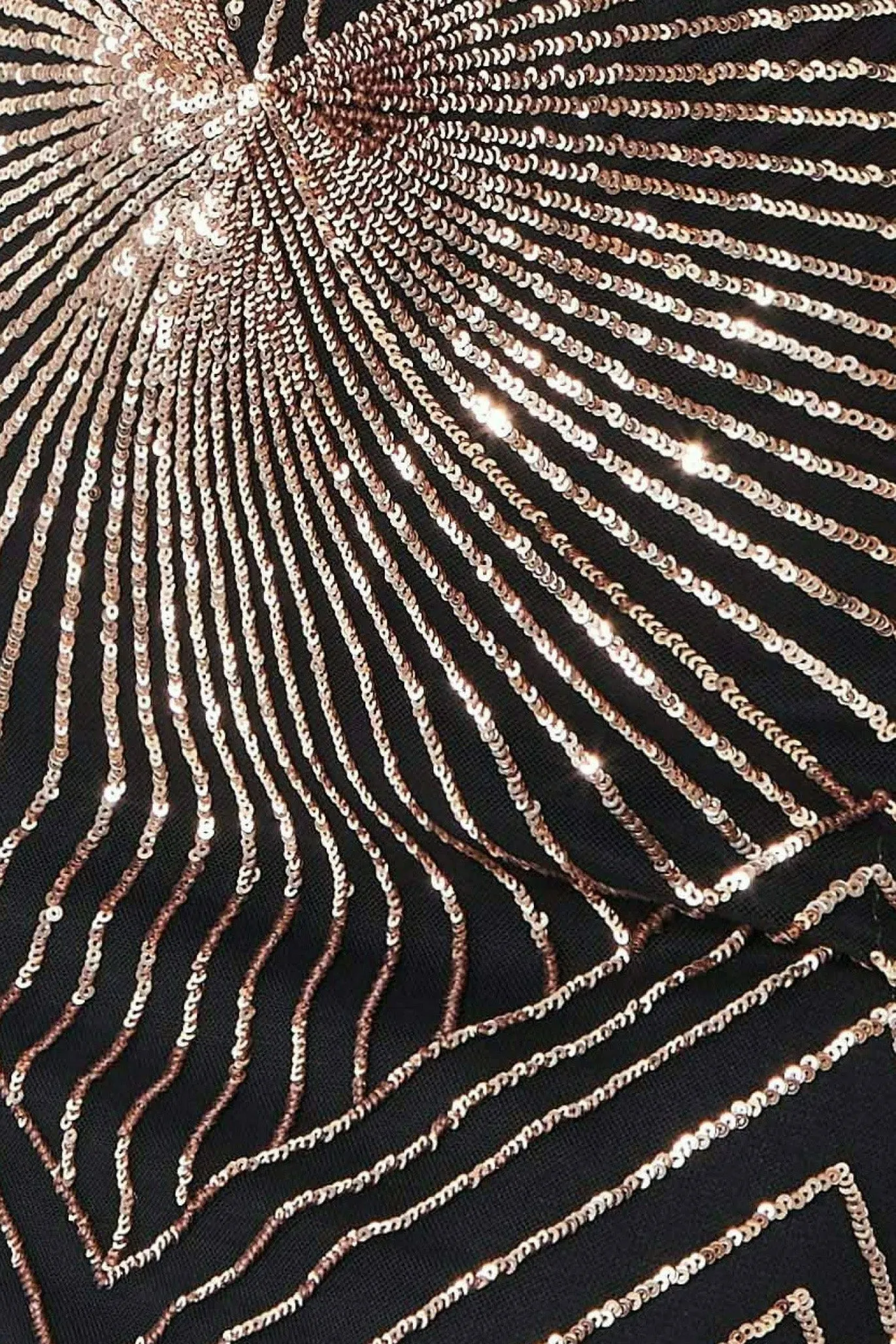 Starburst Sequin Maxi Dress - Rosegold by Goddiva sold by Goddiva product image thumbnail 4