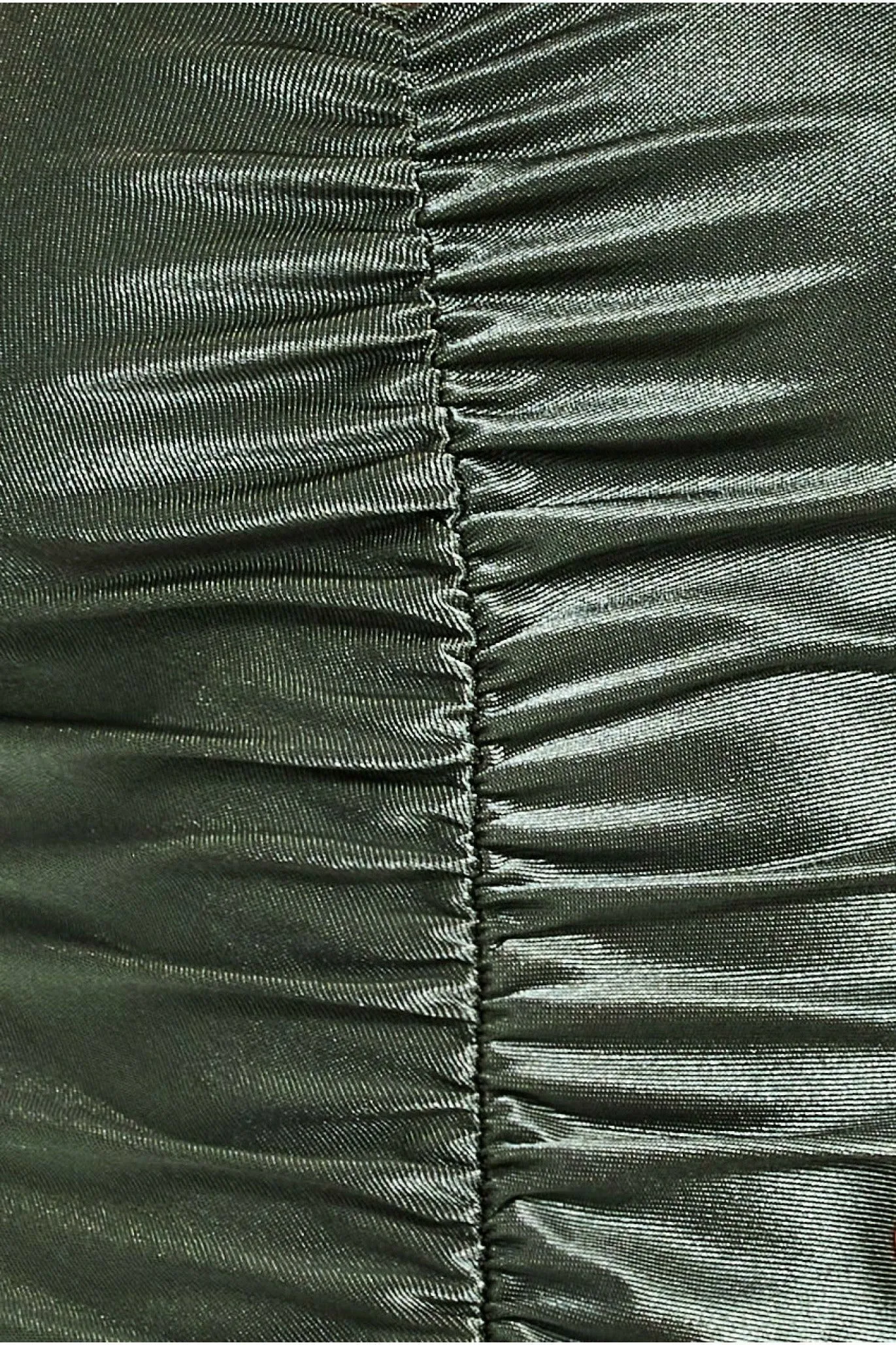 Off The Shoulder Ruched Mini - Khaki by Goddiva sold by Goddiva product image thumbnail 4