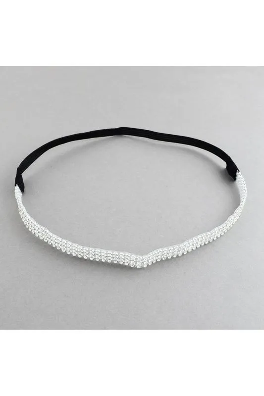 Diamante Headband With Elastic by QueenMee Accessories sold by Goddiva product image thumbnail 5