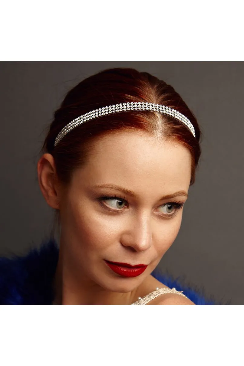 Diamante Headband With Elastic by QueenMee Accessories sold by Goddiva product image thumbnail 2