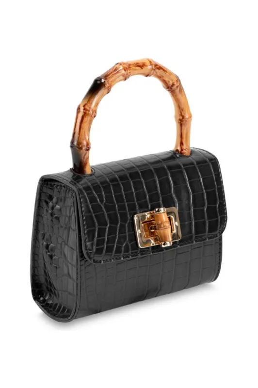 Campo Marzio Bamboo Mini Bag - Black sold by Goddiva