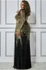 Goddiva Plus Shooting Star Sequin Maxi Dress - Gold sold by Goddiva