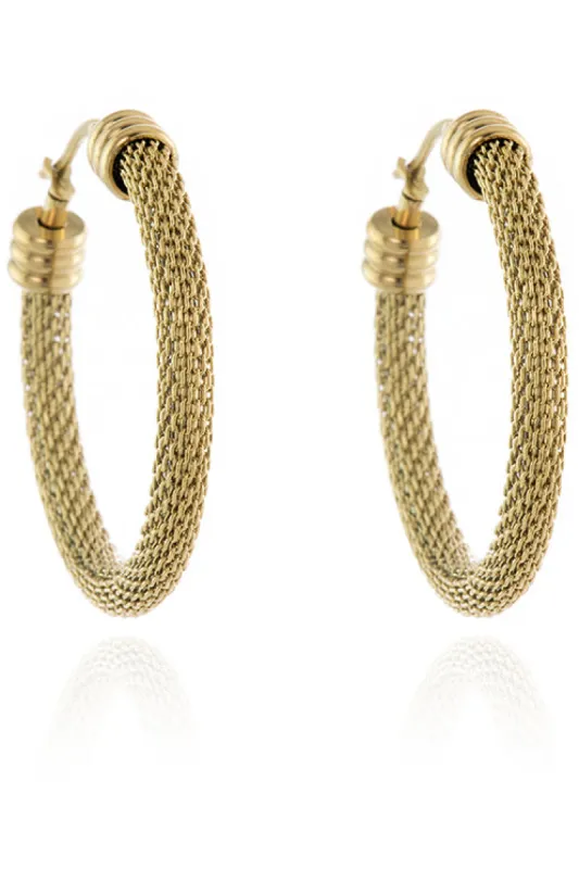Cachet London Cady Hoop Earrings Plated In Gold sold by Goddiva
