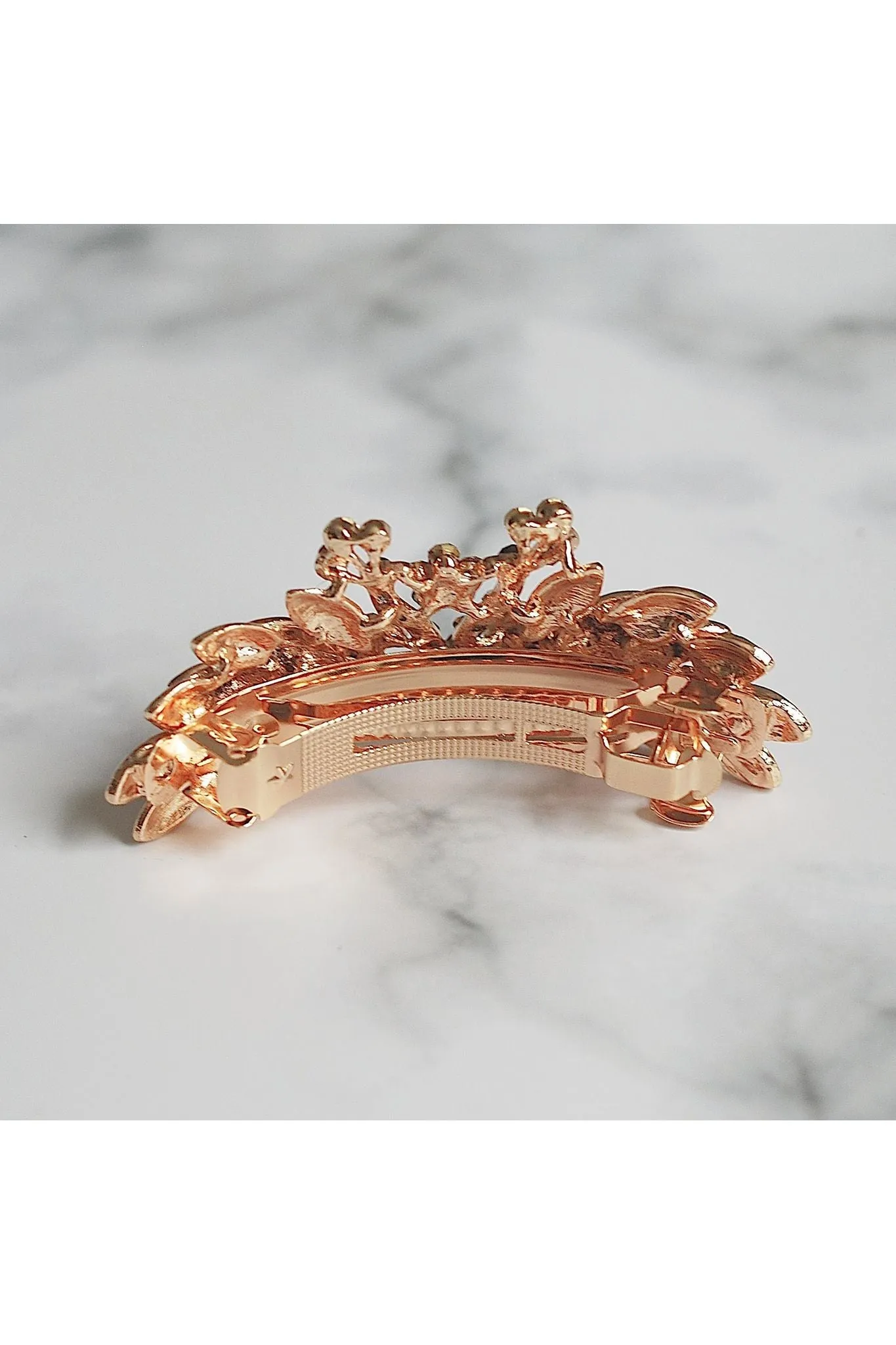 Vintage Hair Clip Pink Peacock by QueenMee Accessories sold by Goddiva product image thumbnail 3