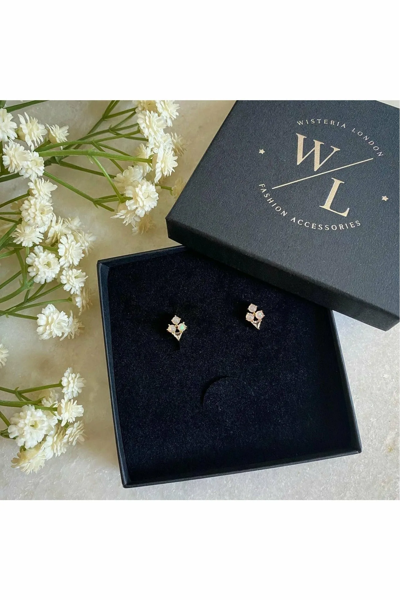 Wisteria London Dainty Ice Cream Sundae Stud Earrings sold by Goddiva product image thumbnail 3