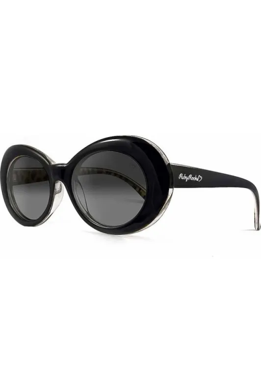 Ruby Rocks Ladies Antigua Oval Sunglasses In Black sold by Goddiva