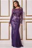Goddiva Shooting Star Sequin Maxi Dress - Purple sold by Goddiva